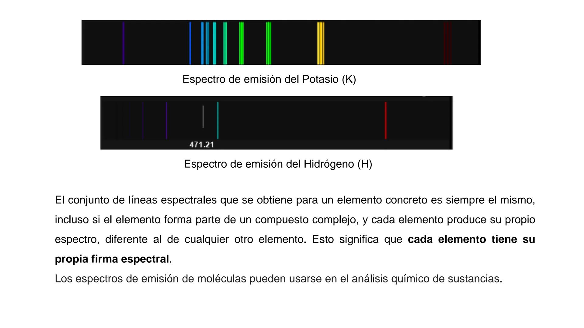 Foto: bit.ly/2lfgrWJ
ESPECTROS ATÓMICOS ESPECTROS ATÓMICOS DE ABSORCIÓN Y EMISIÓN
Cuando hacemos pasar la luz a través de un prisma óptico s
