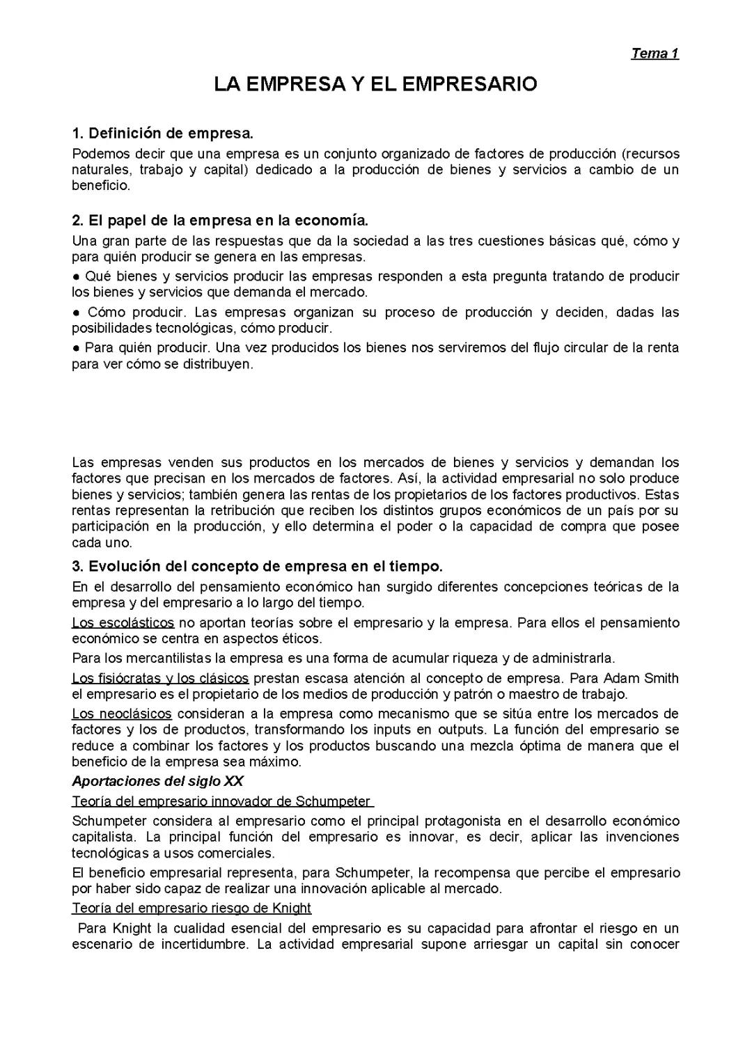 Introducción a la empresa y el trabajo empresarial