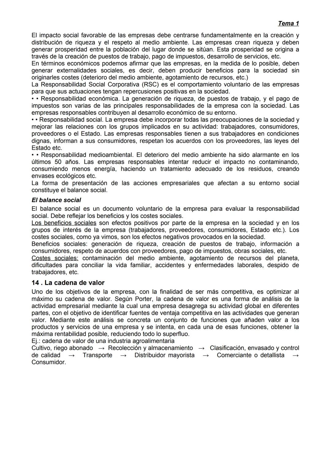 LA EMPRESA Y EL EMPRESARIO
Tema 1
1. Definición de empresa.
Podemos decir que una empresa es un conjunto organizado de factores de producció