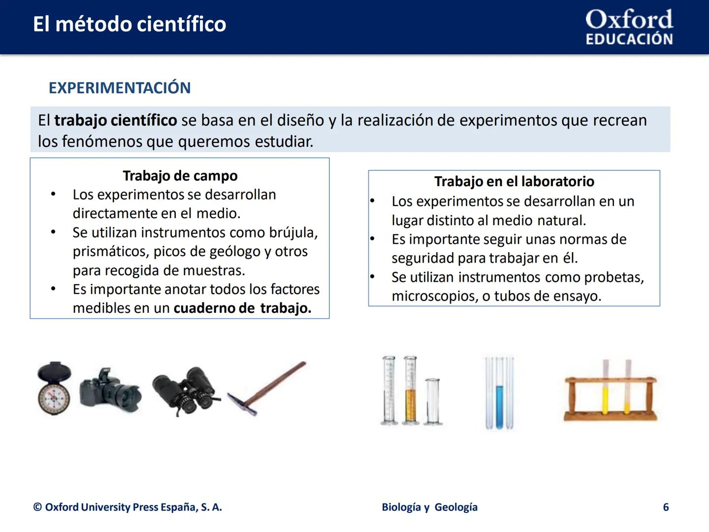 # EL MÉTODO

# CIENTÍFICO

Biología y Geología # El método científico

Oxford
EDUCACIÓN

- ¿Cuáles son las etapas del método científico?
- ¿