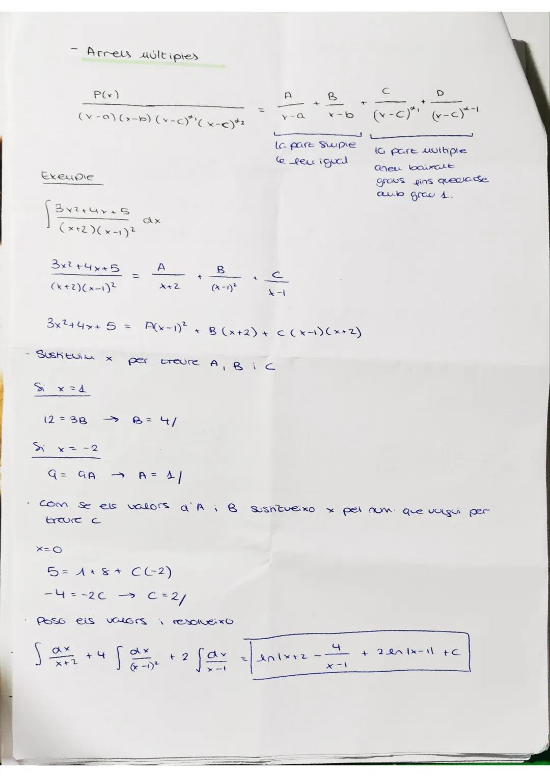 MATES
INTEGRALS

INTEGRALS PRIMITIVES INMEDIATES

@$\int (f(e(x)))^r \cdot f(x) \, dx = \frac{(f(x))^{r+1}}{r+1} +C$

こ$\int \frac{f'(x)}{f(