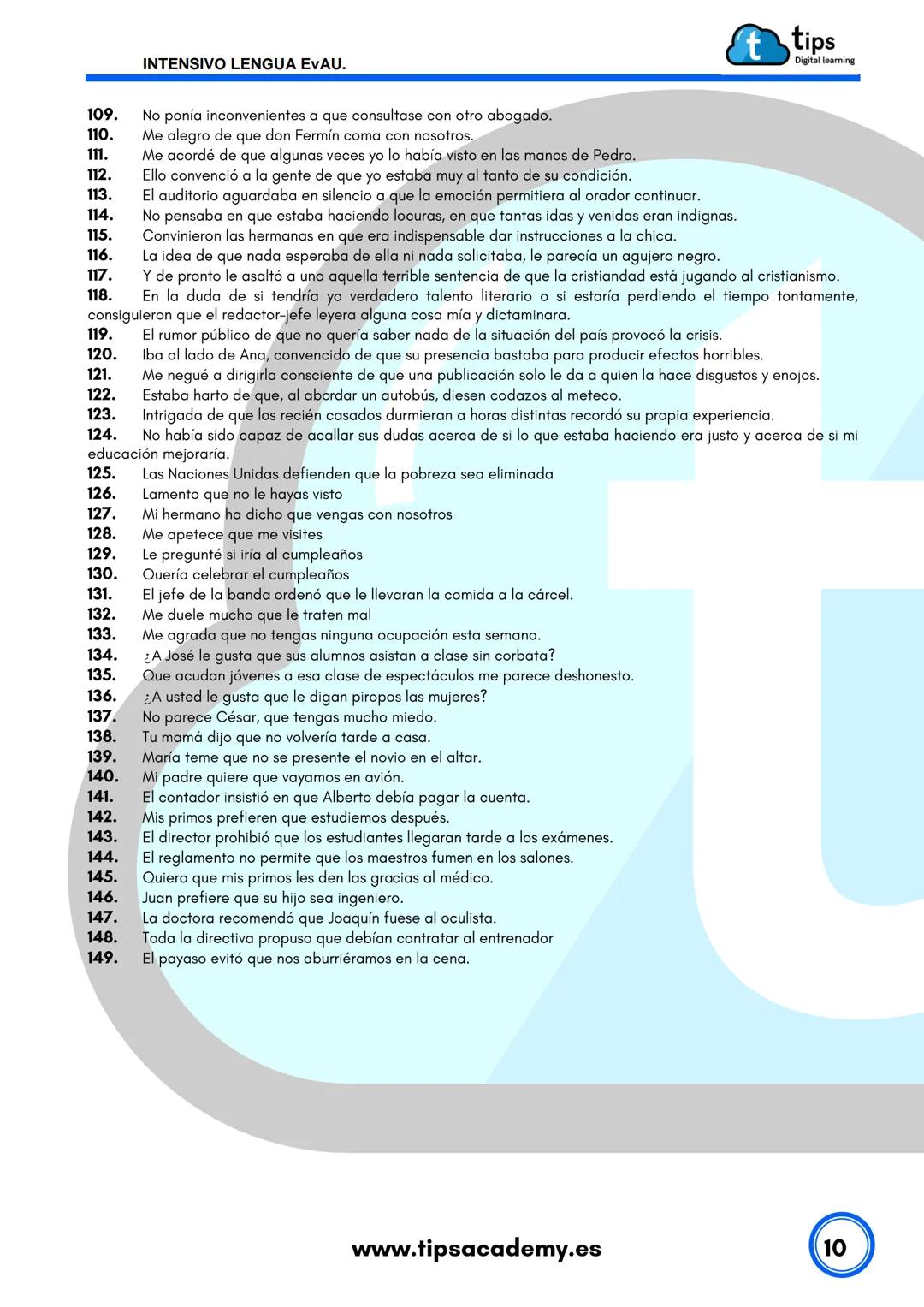 # LENGUA

2º BACHILLERATO
Cuaderno intensivo selectividad

www.tipsacademy.es --- OCR Start ---
tips
Digital learning
INTENSIVO LENGUA EvAU.