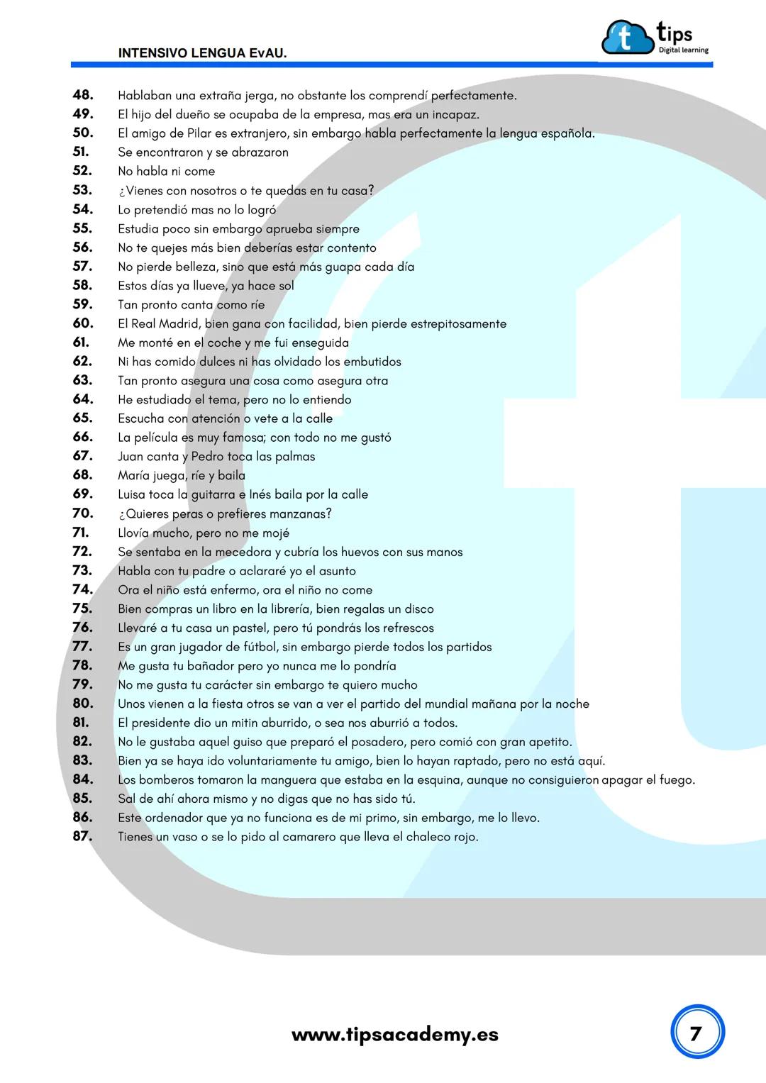 # LENGUA

2º BACHILLERATO
Cuaderno intensivo selectividad

www.tipsacademy.es --- OCR Start ---
tips
Digital learning
INTENSIVO LENGUA EvAU.