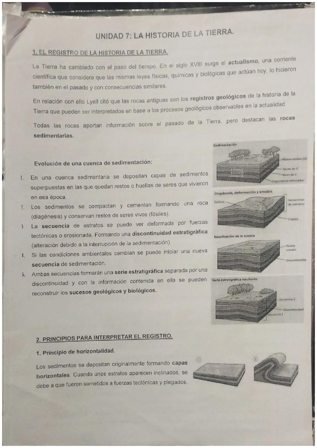UNIDAD 7: LA HISTORIA DE LA TIERRA.
1. EL REGISTRO DE LA HISTORIA DE LA TIERRA,
La Tierra ha cambiado con el paso del tiempo. En el siglo XV