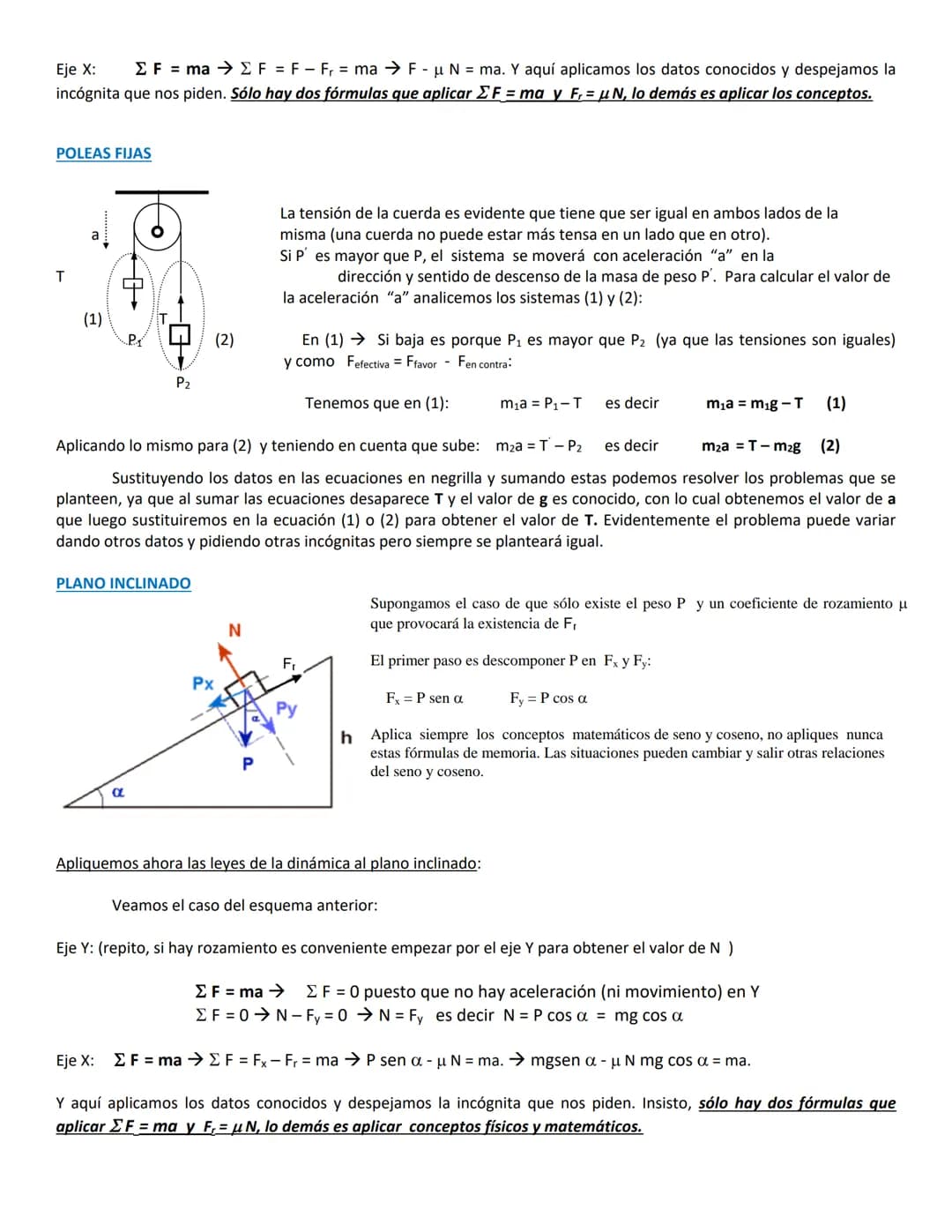 CONDICIÓN GENERAL DE EQUILIBRIO
Para que un cuerpo esté en equilibrio general es necesario Σ F = 0 y ΣM= 0
DINÁMICA
Dinámica es la parte de 