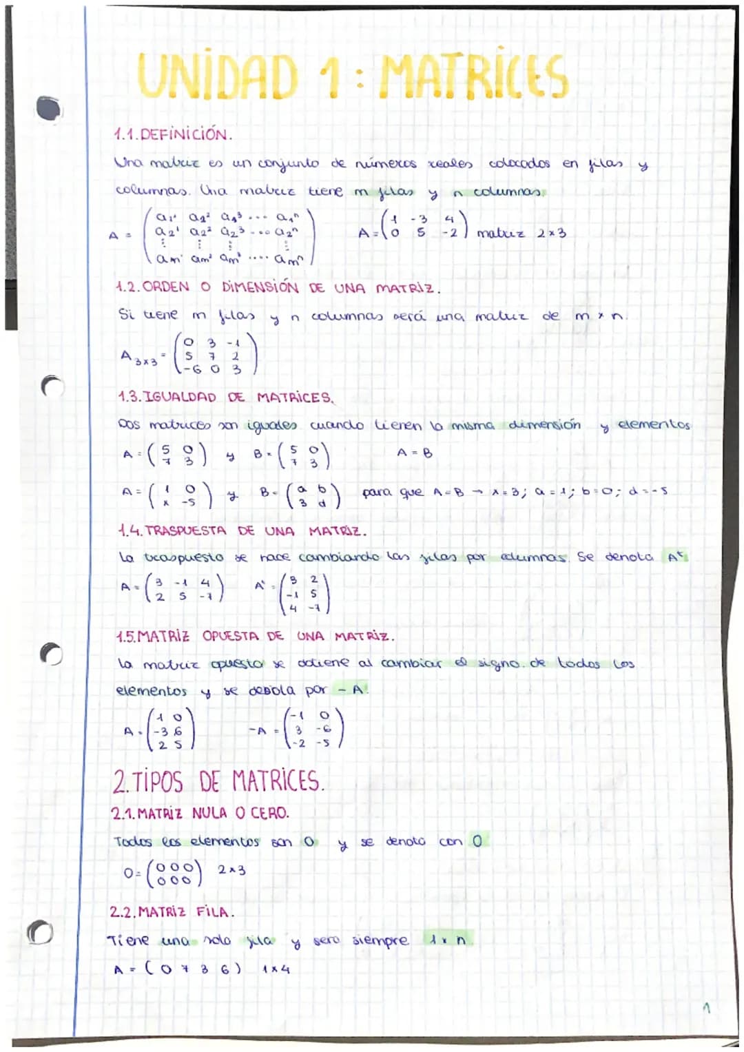  Matrices 