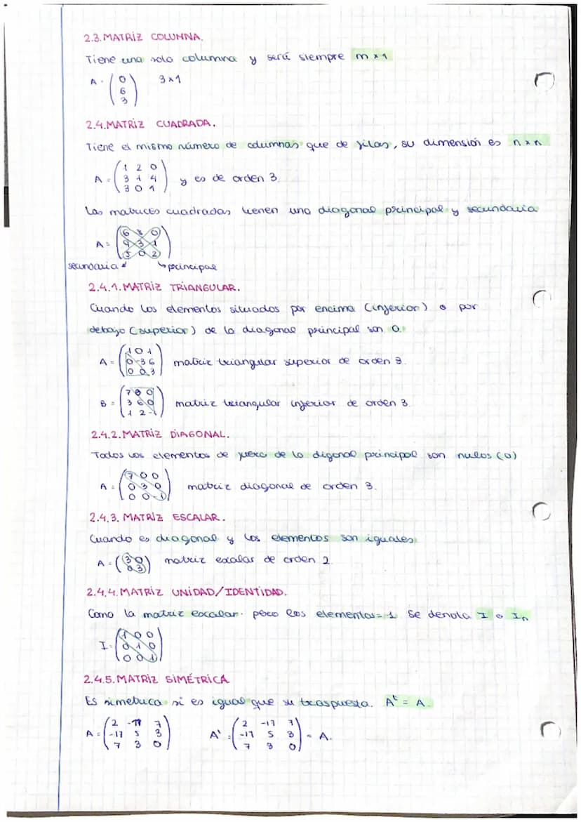 1.1.DEFINICIÓN.
Una matriz es un conjunto de números reales
columnas. Una mabriz tiene i filas y In columnas
A.(134)
UNIDAD 1 MATRICES
A =
a
