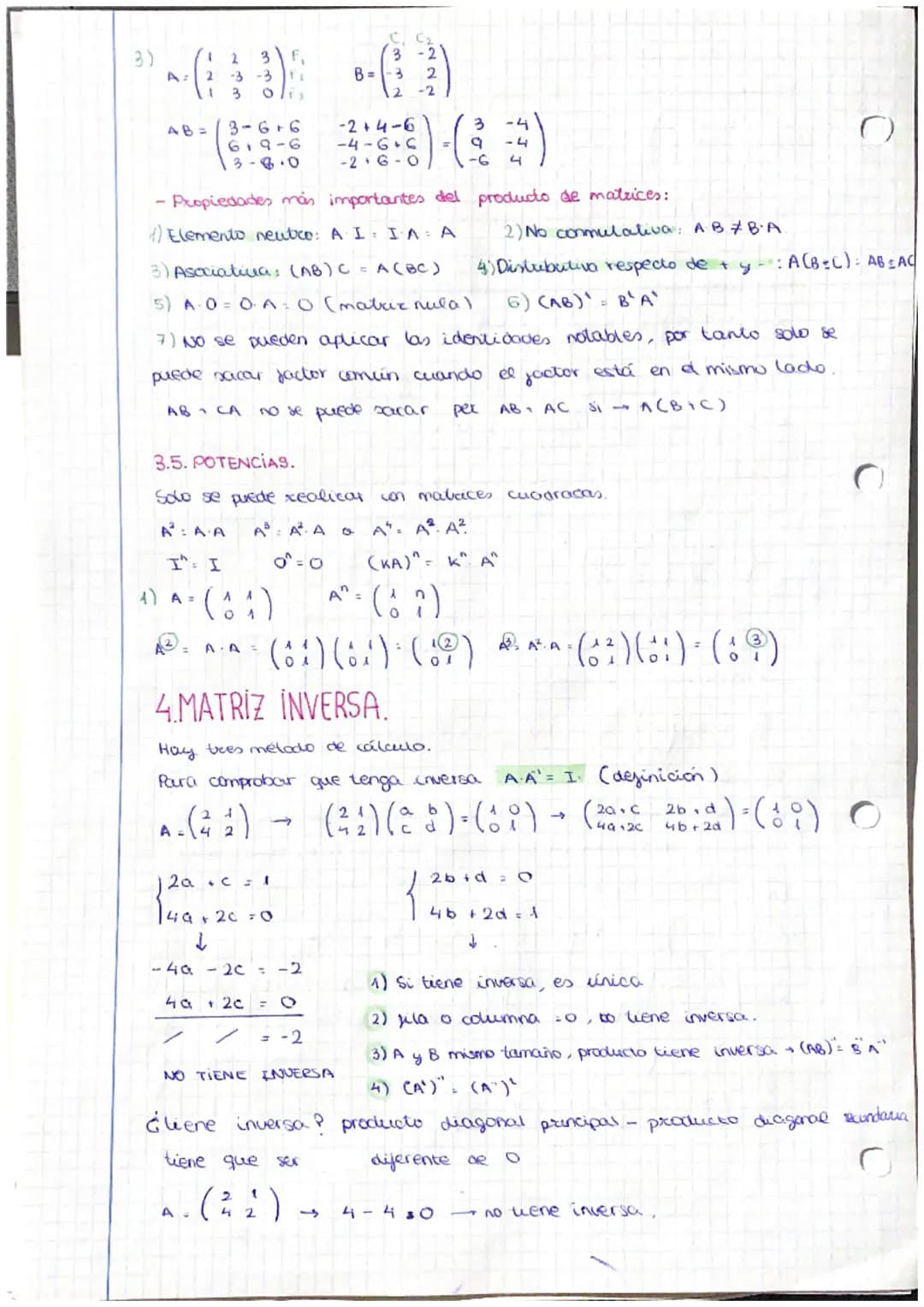 1.1.DEFINICIÓN.
Una matriz es un conjunto de números reales
columnas. Una mabriz tiene i filas y In columnas
A.(134)
UNIDAD 1 MATRICES
A =
a