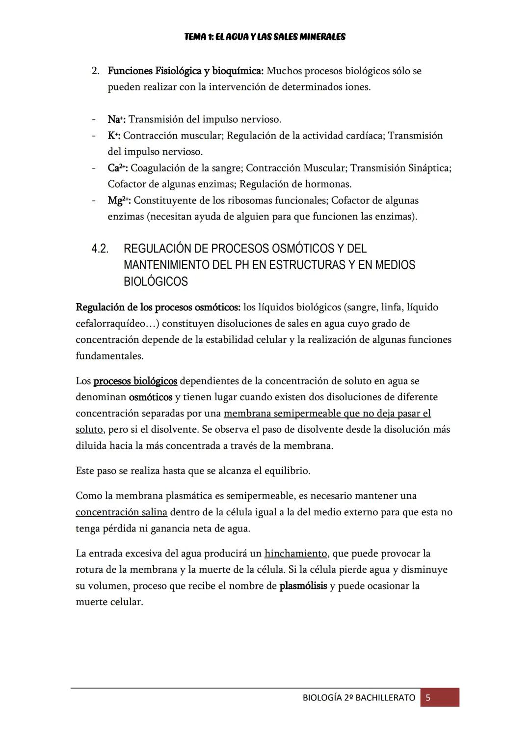 TEMA 1: EL AGUA Y LAS SALES MINERALES
1. EL AGUA EN LOS SERES VIVOS
El
agua es la molécula más abundante en los seres vivos (supone entre el