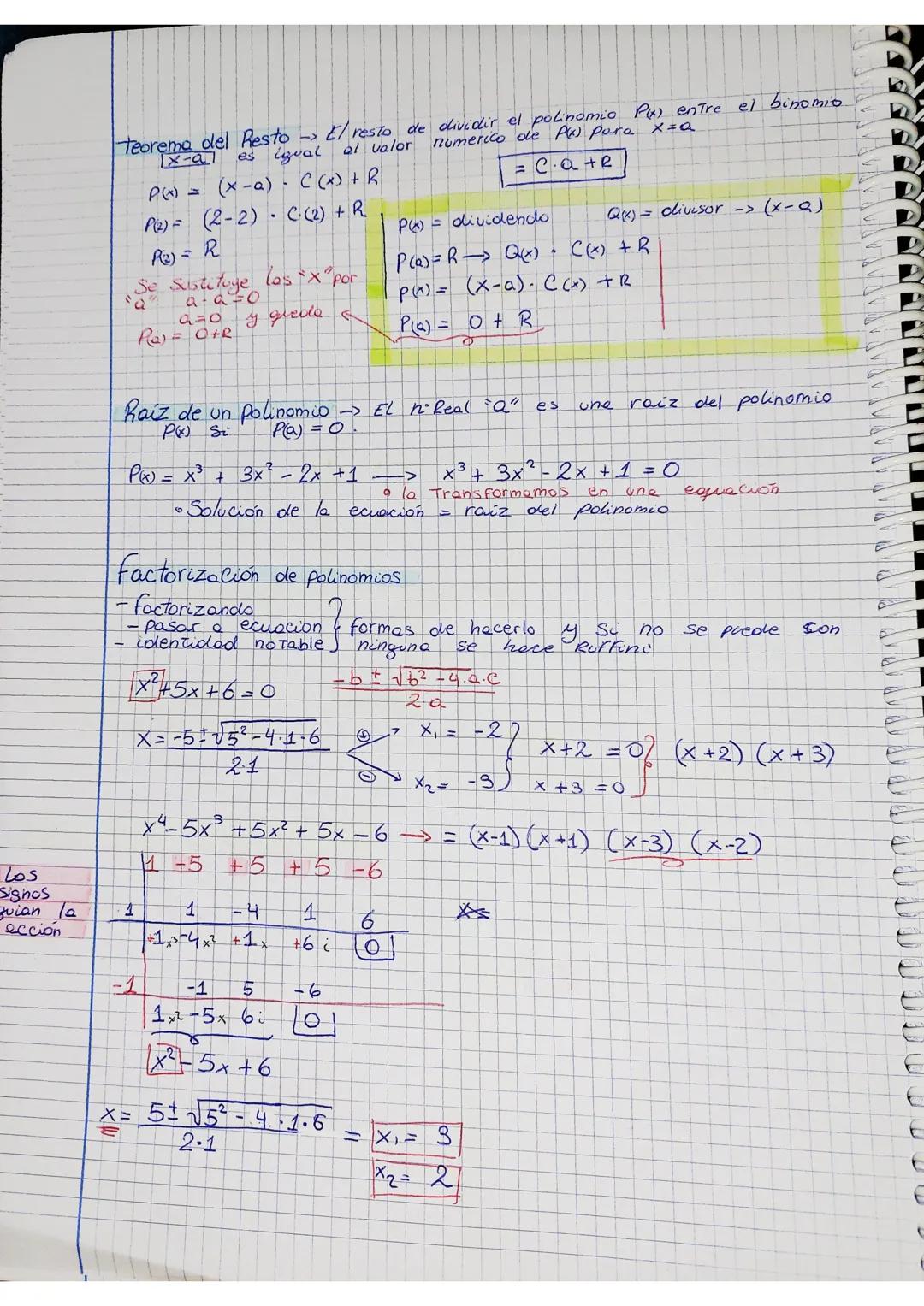 Polinomios
(a+b)² = a² + b² + 2·a·b
(a-b) ² = a² + b² -2·a·b
(a+b) · (a-b) = 9²-b²
Suma de polinomios
5x³
-2x +3
6x² - 4x1
-5x³ +6x² - 6x +2