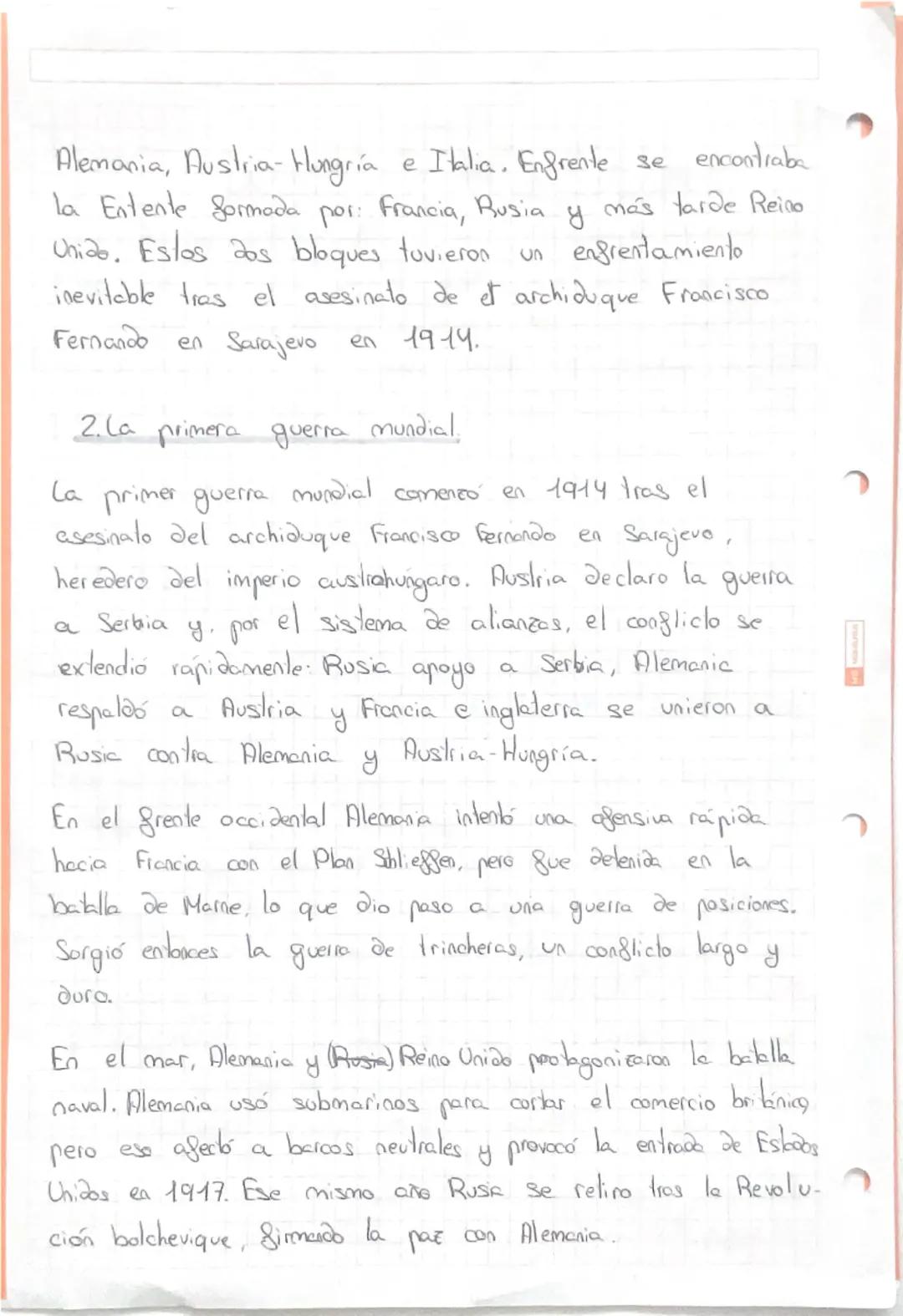 # 1. Causas de la primera guerra mundial.

La primera guerra mundial que un conflicto que se
desarrolló entre 1914 y 1918 y que afecto princ