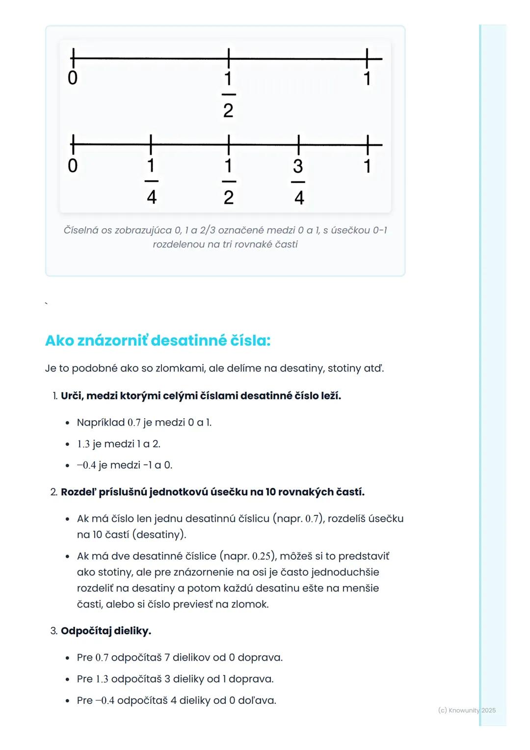 # Racionálne čísla na číselnej
osi

1. Prehľad / Úvod

Dnes si zopakujeme, ako umiestňovať racionálne čísla na číselnú os.
Racionálne čísla 