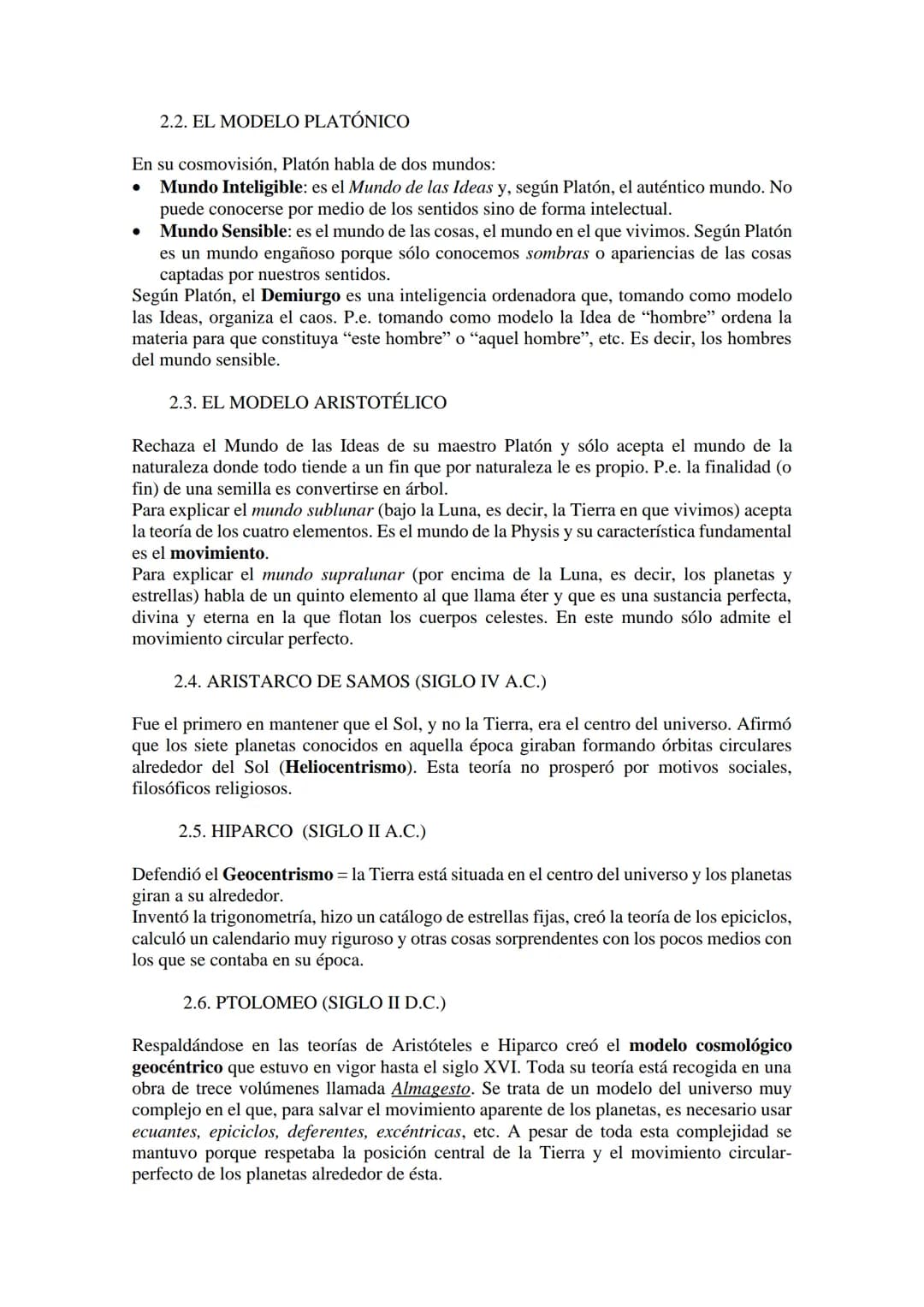 TEMA 4 FILOSOFÍA PRIMERO DE BACHILLERAT
COSMOVISIONES A LO LARGO DE LA HISTORIA. LA FILOSOFÍA DE LA CIENCIA ACTUAL.
1. LOS MODELOS MÍTICOS D