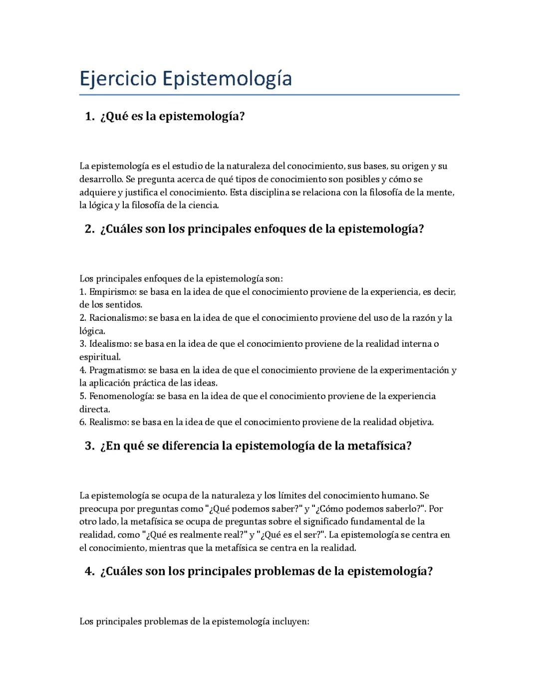Epistemología