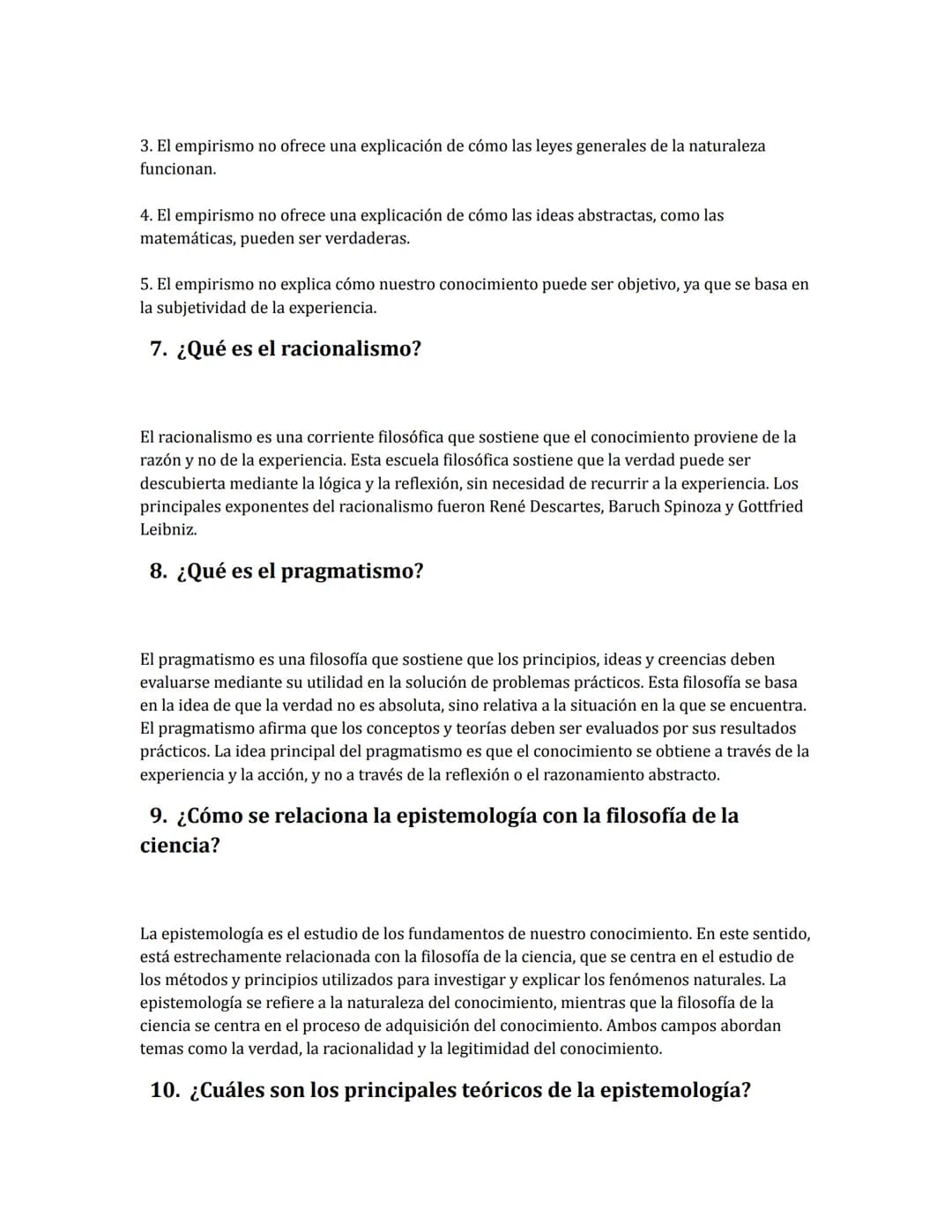 Ejercicio Epistemología
1. ¿Qué es la epistemología?
La epistemología es el estudio de la naturaleza del conocimiento, sus bases, su origen 