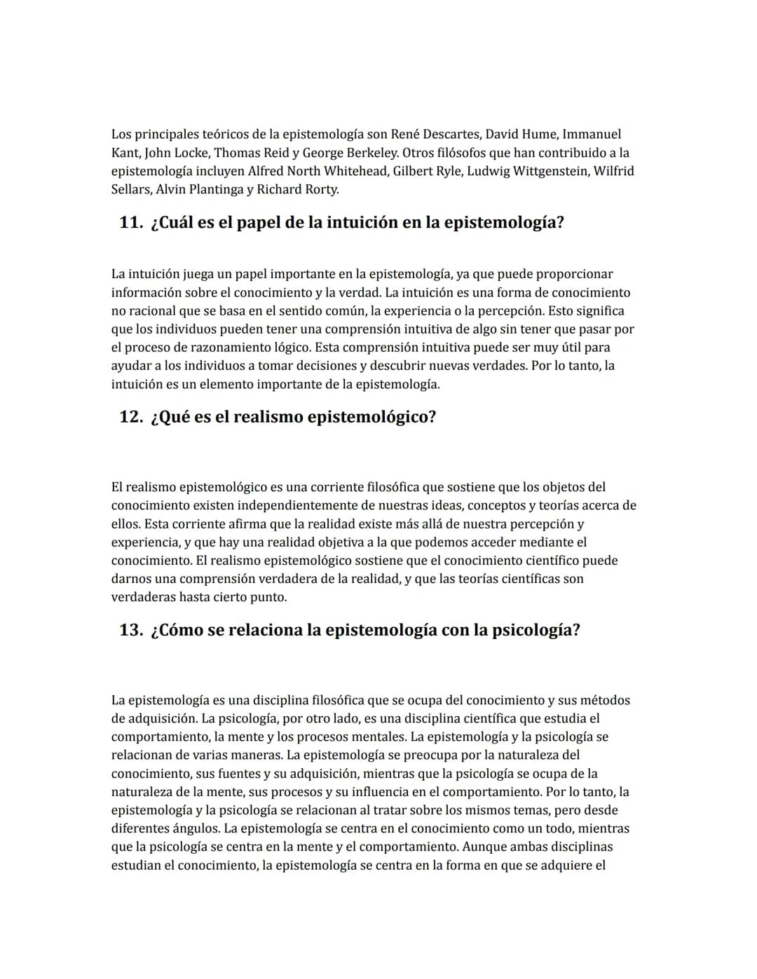 Ejercicio Epistemología
1. ¿Qué es la epistemología?
La epistemología es el estudio de la naturaleza del conocimiento, sus bases, su origen 