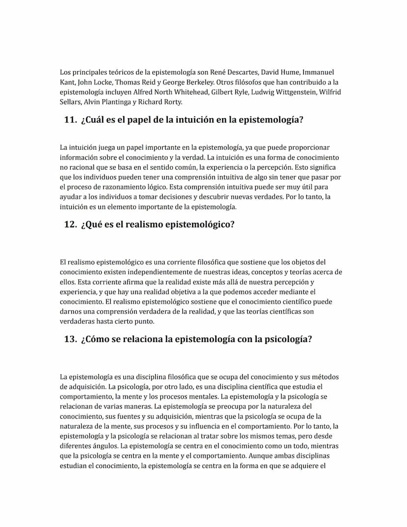 Ejercicio Epistemología
1. ¿Qué es la epistemología?
La epistemología es el estudio de la naturaleza del conocimiento, sus bases, su origen 