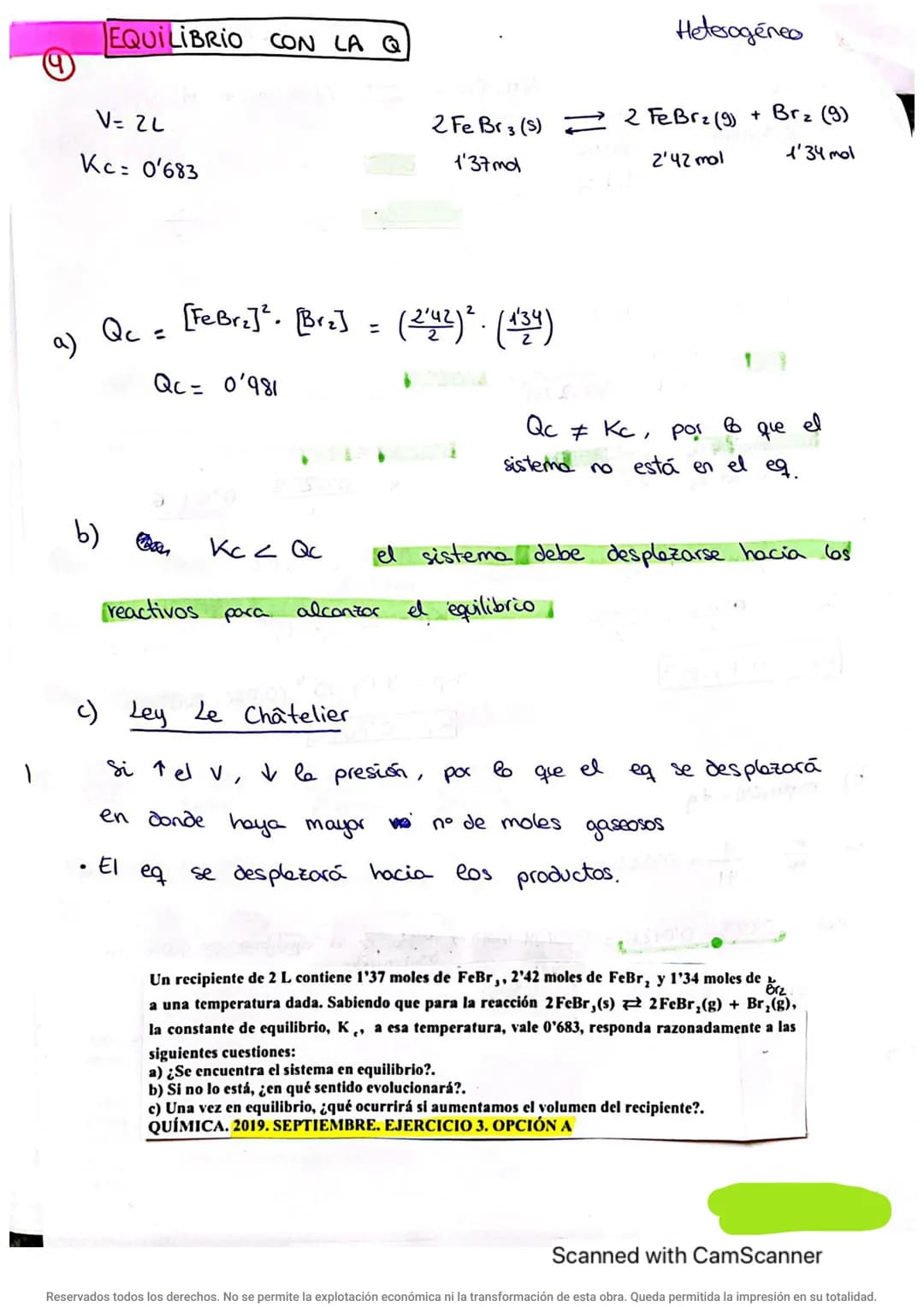 =)
ㅎ C
EQUILIBRIO QUÍMICO
aA+bB
aA + bB
CTE.
EQUILIBRIO
No tiene
a
GRADO
DE DISOCIACION
Kc)= [C] [D]
[A] [B]
(Pr. V) = nt. RT pasar k
I
Atm
