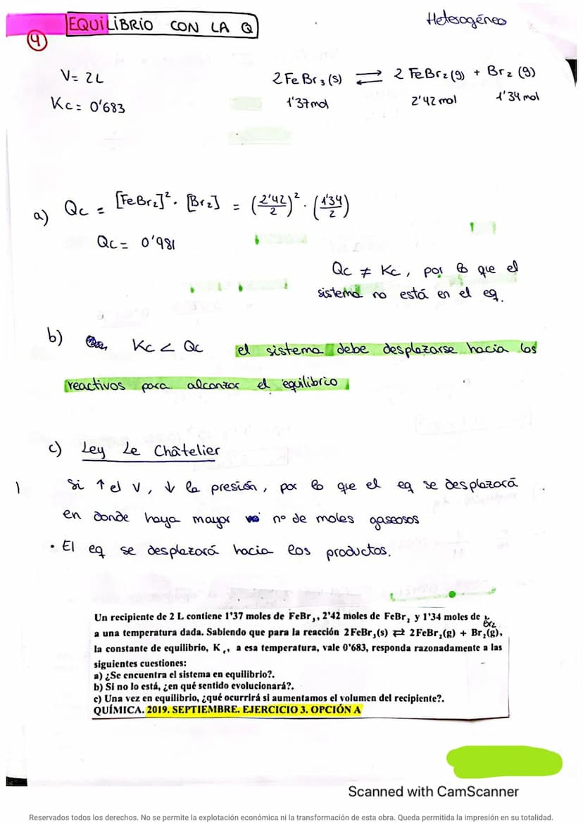 =)
ㅎ C
EQUILIBRIO QUÍMICO
aA+bB
aA + bB
CTE.
EQUILIBRIO
No tiene
a
GRADO
DE DISOCIACION
Kc)= [C] [D]
[A] [B]
(Pr. V) = nt. RT pasar k
I
Atm
