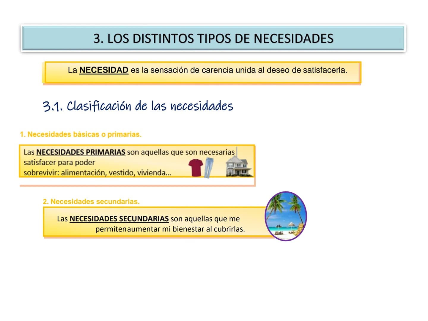 TEMA 1. PRINCIPIOS BÁSICOS DE ECONOMÍA
1. Economía. Una ciencia útil
2. La escasez y los recursos, la necesidad de elegir
2.1
Los recursos s