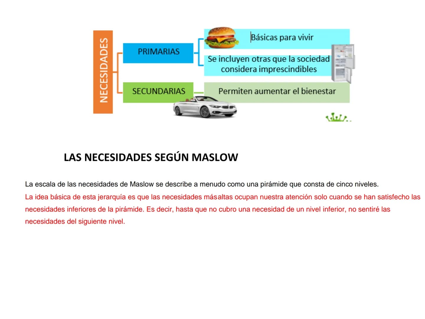 TEMA 1. PRINCIPIOS BÁSICOS DE ECONOMÍA
1. Economía. Una ciencia útil
2. La escasez y los recursos, la necesidad de elegir
2.1
Los recursos s