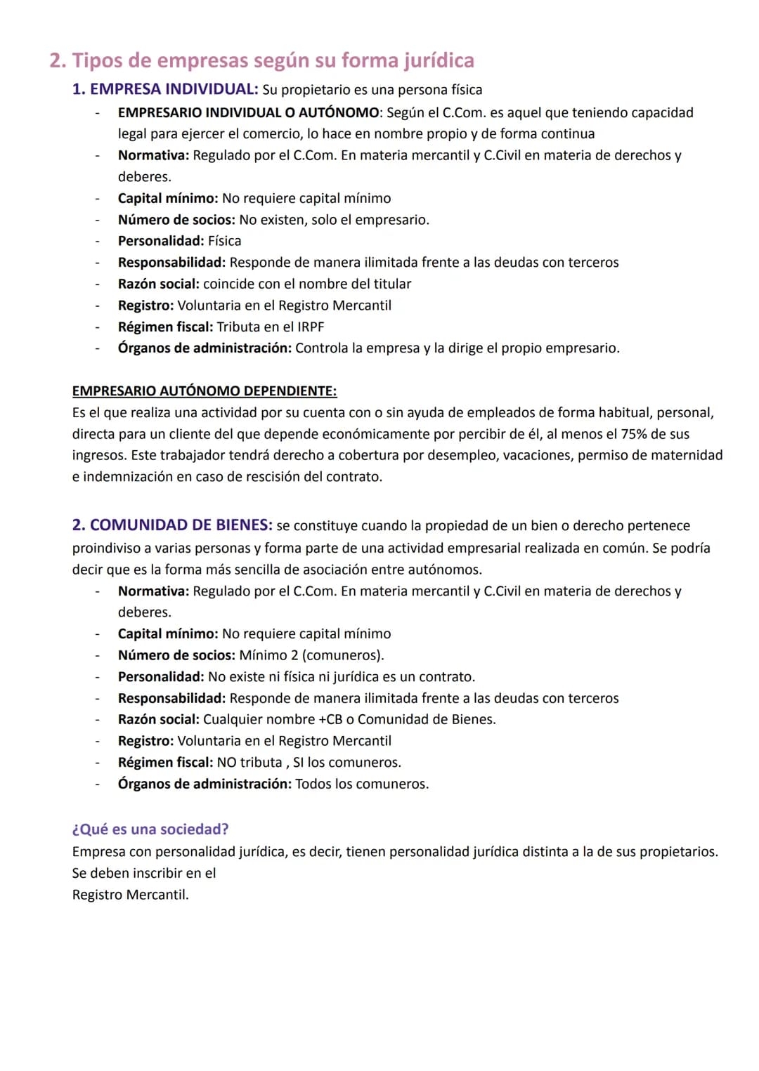 TEMA 2: CLASIFICACIÓN Y DESARROLLO DE LAS EMPRESAS
1. Tipos de empresas:
* Según su actividad económica:
● Sector primario: Las que obtienen