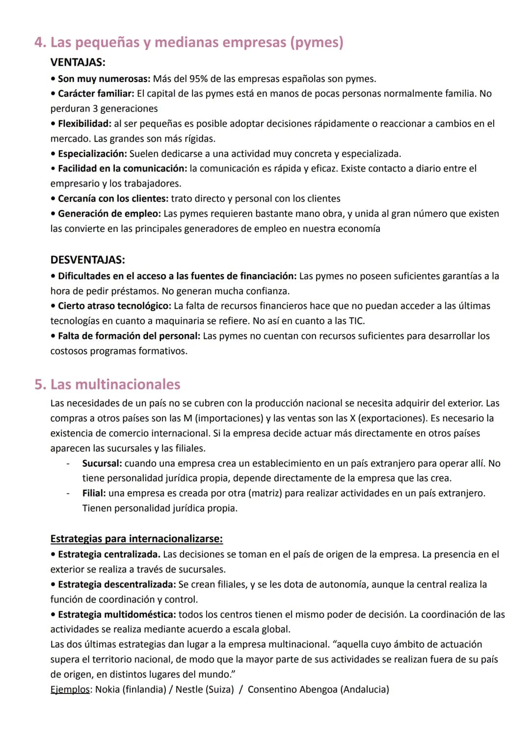 TEMA 2: CLASIFICACIÓN Y DESARROLLO DE LAS EMPRESAS
1. Tipos de empresas:
* Según su actividad económica:
● Sector primario: Las que obtienen