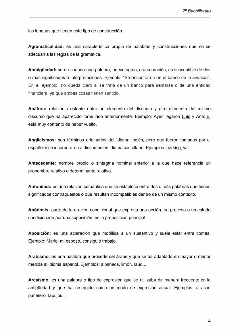 LENGUA CASTELLANA Y LITERATURA
2º Bachillerato
LISTA DE TÉRMINOS GRAMATICALES, GÉNEROS TEXTUALES, TIPOS DE
TEXTO, FIGURAS RETÓRICAS Y TÓPICO