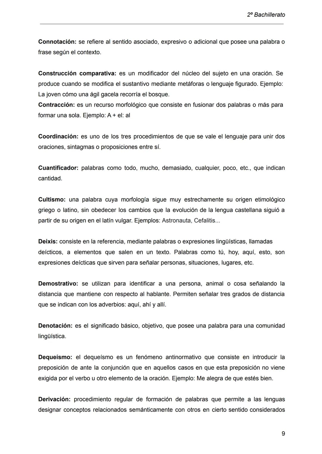 LENGUA CASTELLANA Y LITERATURA
2º Bachillerato
LISTA DE TÉRMINOS GRAMATICALES, GÉNEROS TEXTUALES, TIPOS DE
TEXTO, FIGURAS RETÓRICAS Y TÓPICO