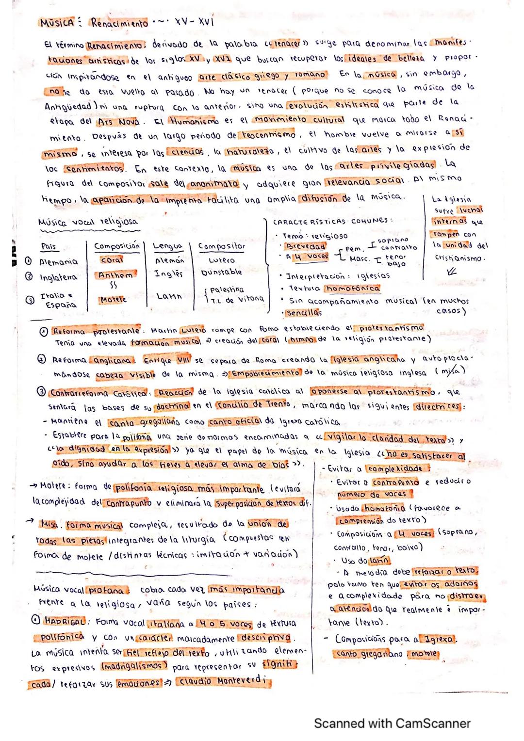 MUSICA Renacimiento
XV - XVI

El término Renacimiento, derivado de la palabra catenacer» surge para denominar las manifes
taciones artistica