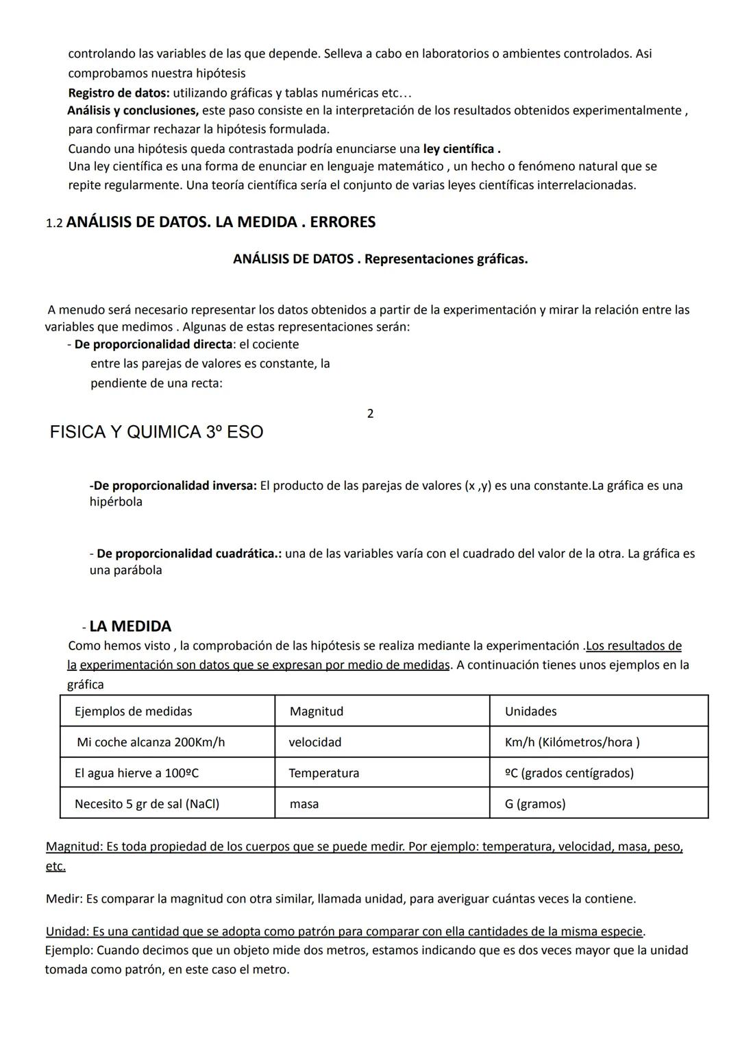 # FISICA Y QUIMICA 3º ESO

UNIDAD Nº 1 EL TRABAJO CIENTÍFICO

1.1-Ciencia y método científico

1.2- Análisis de datos. La medida, errores.

