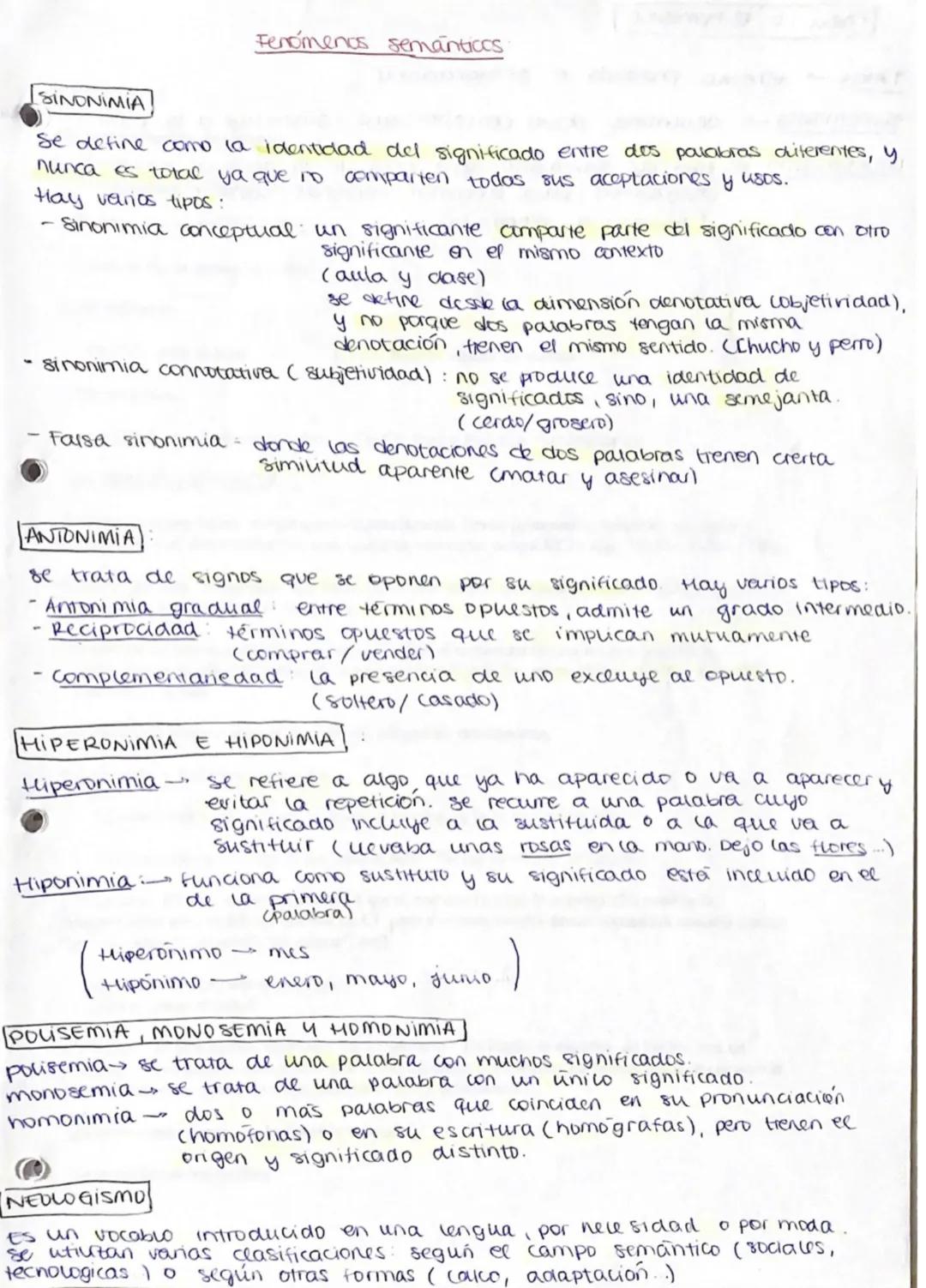 SINONIMIA
Se define como la identidad del significado entre dos palabras diferentes, y
comparten todas sus aceptaciones y usoS.
nunca es tot