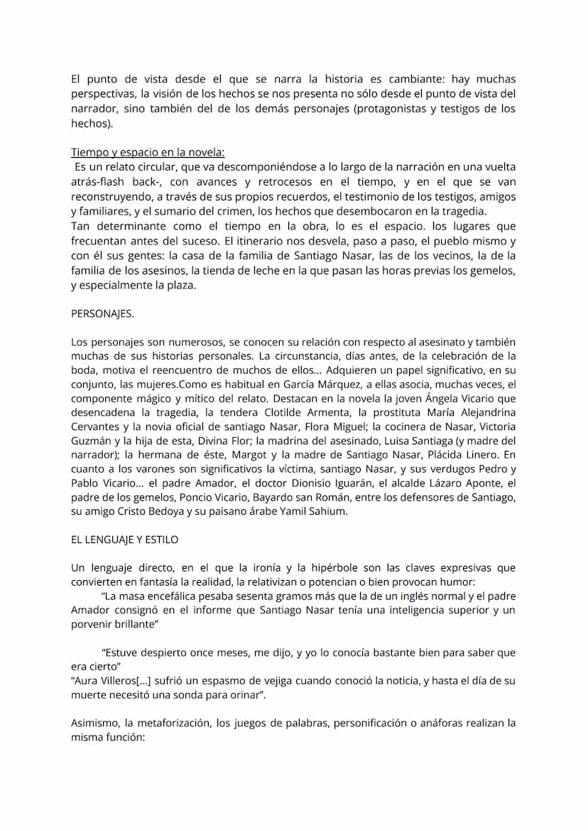 Breve resumen de la historia.
La novela se compone de cinco unidades o secuencias narrativas sin numerar en las
que el argumento se va desar