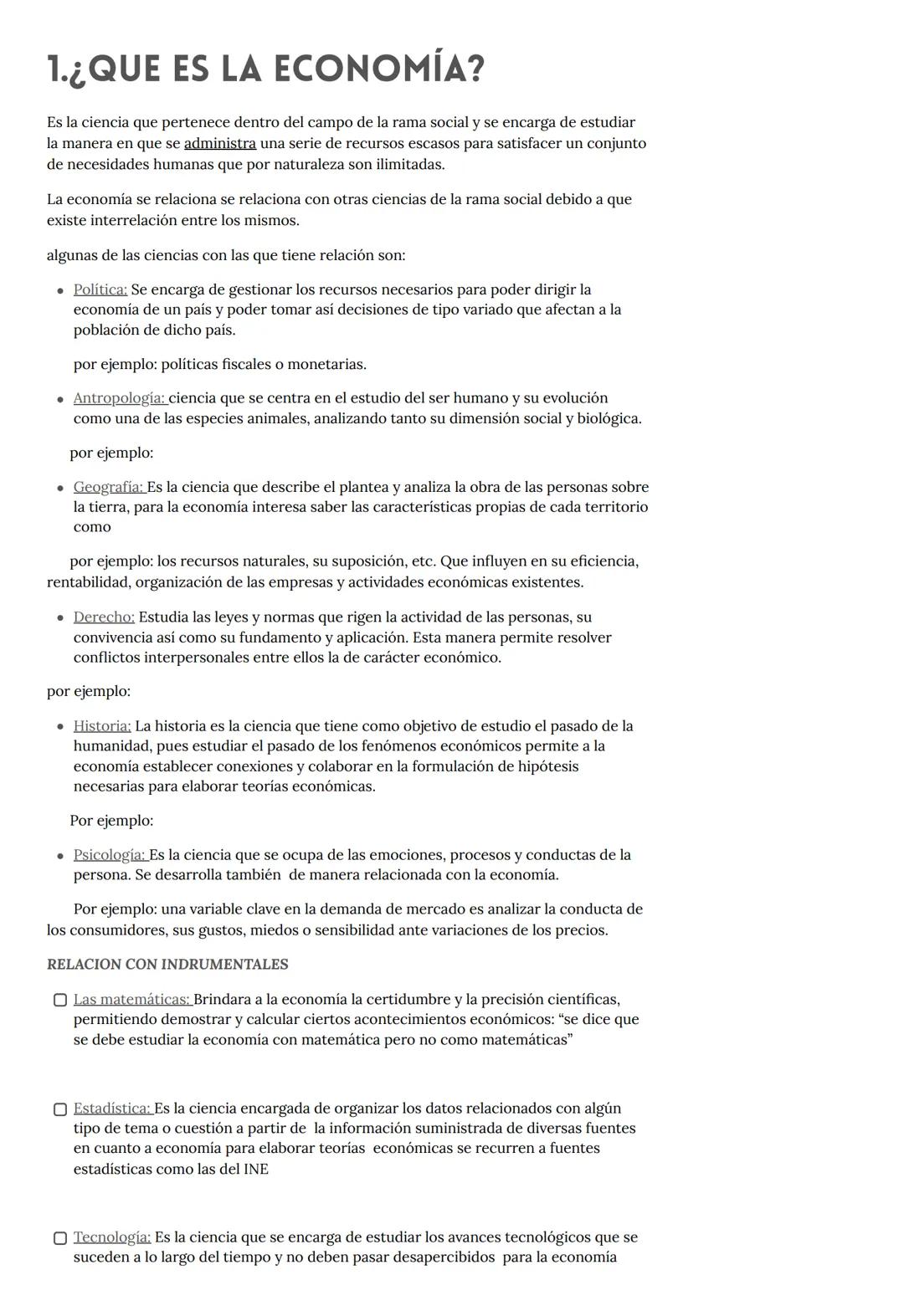 1.QUE ES LA ECONOMÍA?
Es la ciencia que pertenece dentro del campo de la rama social y se encarga de estudiar
la manera en que se administra