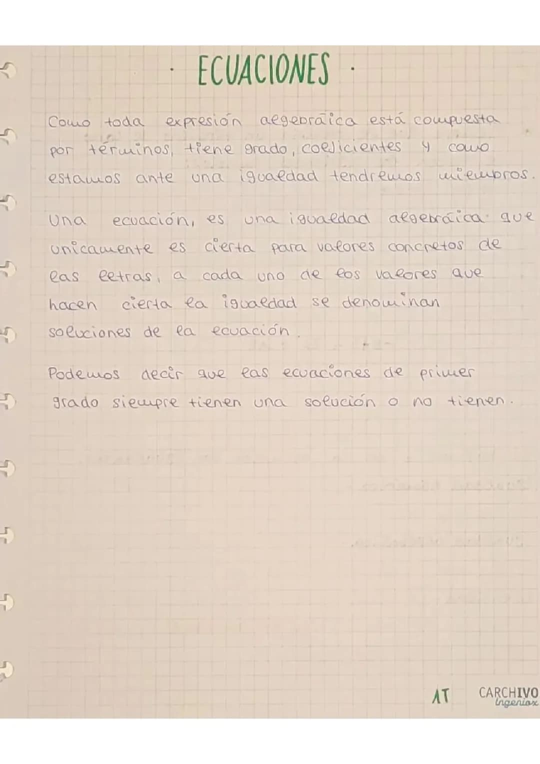 Ecuaciones 1 ESO