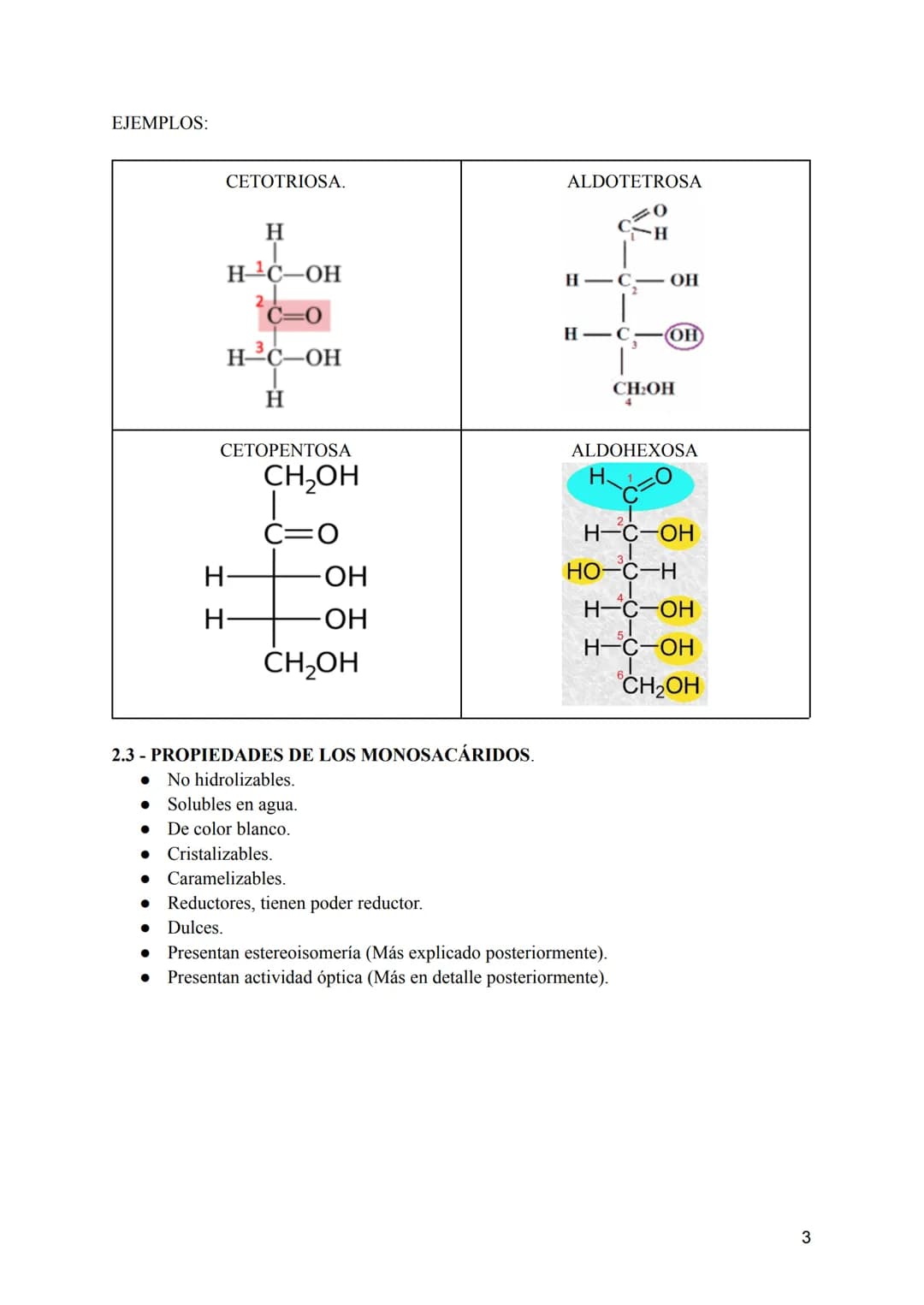 TEMA 2: LOS GLÚCIDOS
CONTENIDOS
1:Características generales y clasificación de los glúcidos.
2:Los monosacáridos.
• 2.1: Definición.
• 2.2: 