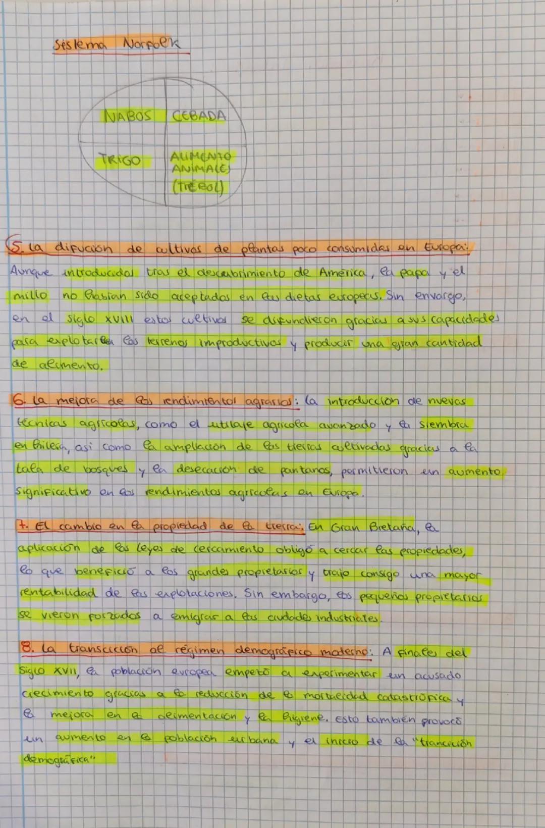 --- OCR Start ---
Sistema Norfolk
NABOS
CEBADA
TRIGO
ALUMENTO ANIMA(C)
(Treeol)
5. La difución de cultivos de plantas poco consumidas en Eur