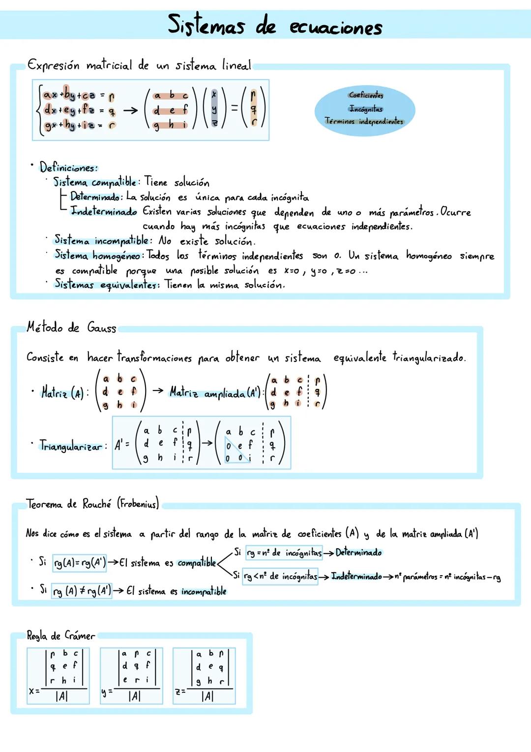 # Sistemas de ecuaciones

Expresión matricial de un sistema lineal

[ax+by+ca = p
dx+ey+fa = q→
gx+hy+iar

()()()

*   Definiciones:
    *  