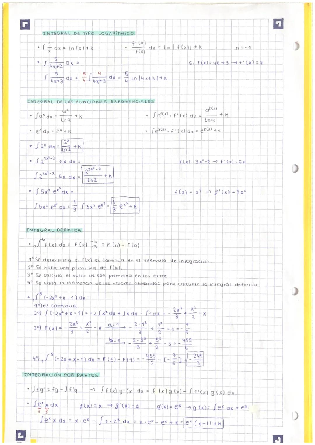 integrales
Integral de una constante: Scdx = (x+K
√x³ dx =
• √(x + √x) dx =
©√x^=
n+1
INTEGRALES POTENCIALES
•√x ax =
- 1 1/2 dx =
x²
• S (x