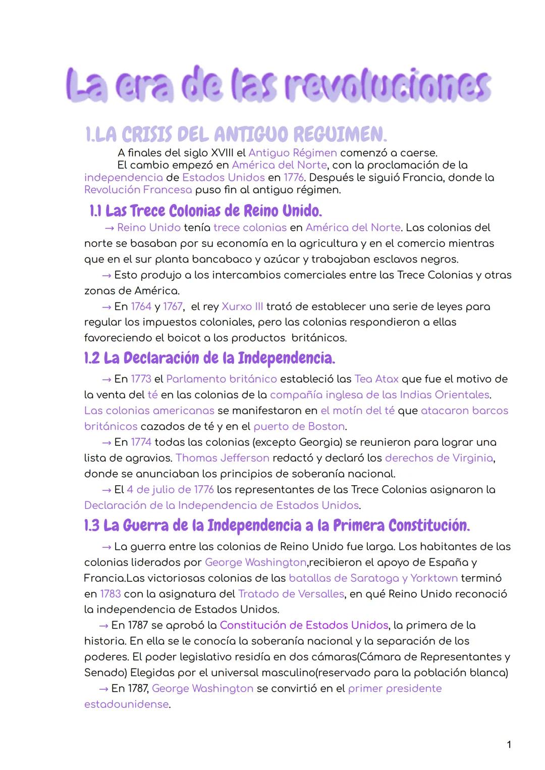 La era de las revoluciones
1.LA CRISIS DEL ANTIGUO REGUIMEN.
A finales del siglo XVIII el Antiguo Régimen comenzó a caerse.
El cambio empezó