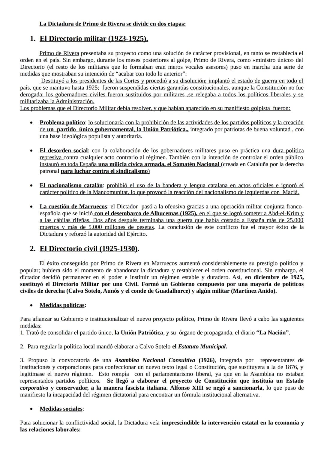 TEMA 7 LA DICTADURA DE PRIMO DE RIVERA (1923-1930)
1. INTRODUCCIÓN.
Se denomina Dictadura de Primo de Rivera al régimen político instituido 