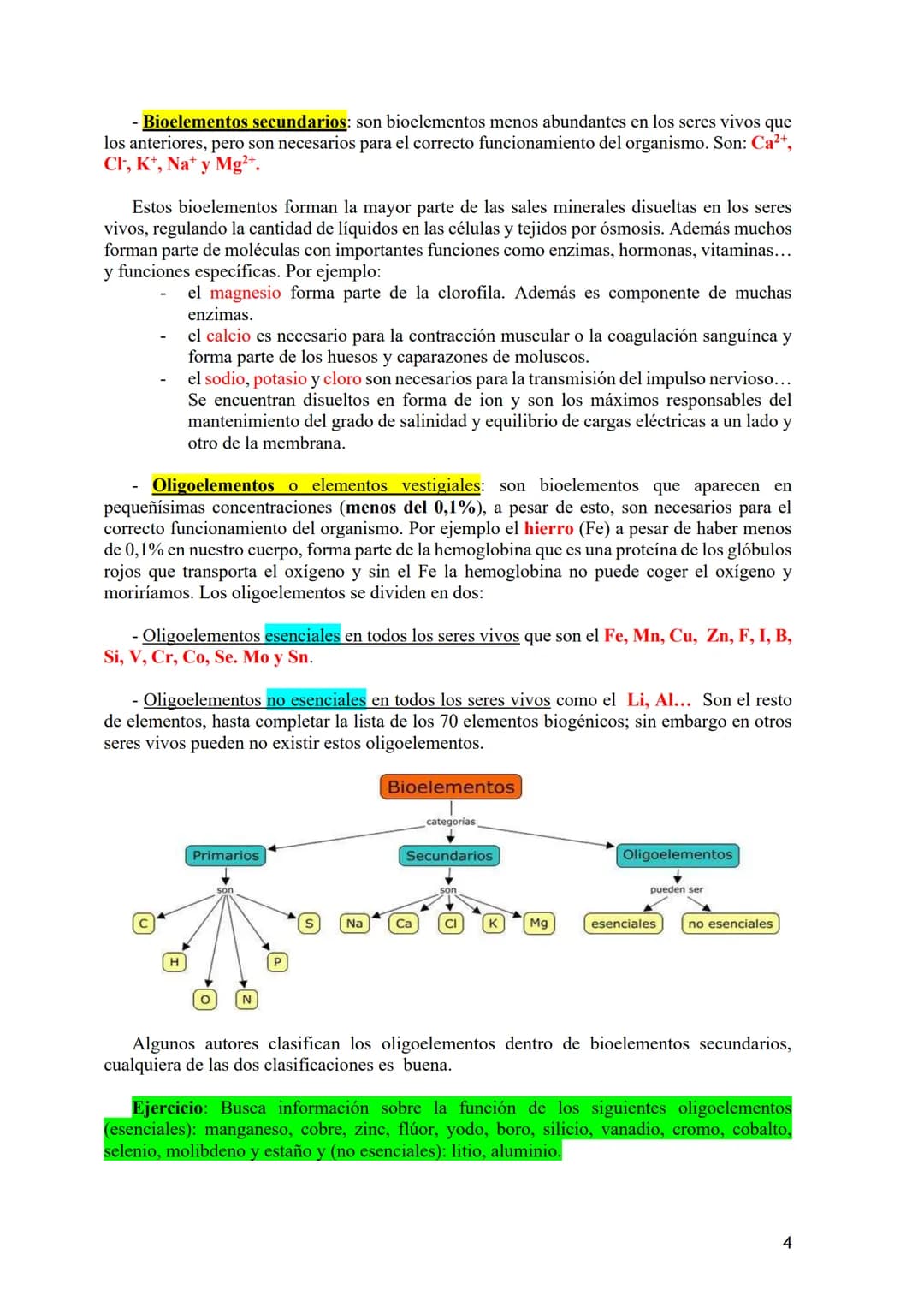 TEMA 1: BIOELEMENTOS Y BIOMOLÉCULAS. EL AGUA Y LAS SALES
MINERALES.
1.- Bioelementos: Concepto y Clasificación.
2.- Biomoléculas: Concepto y