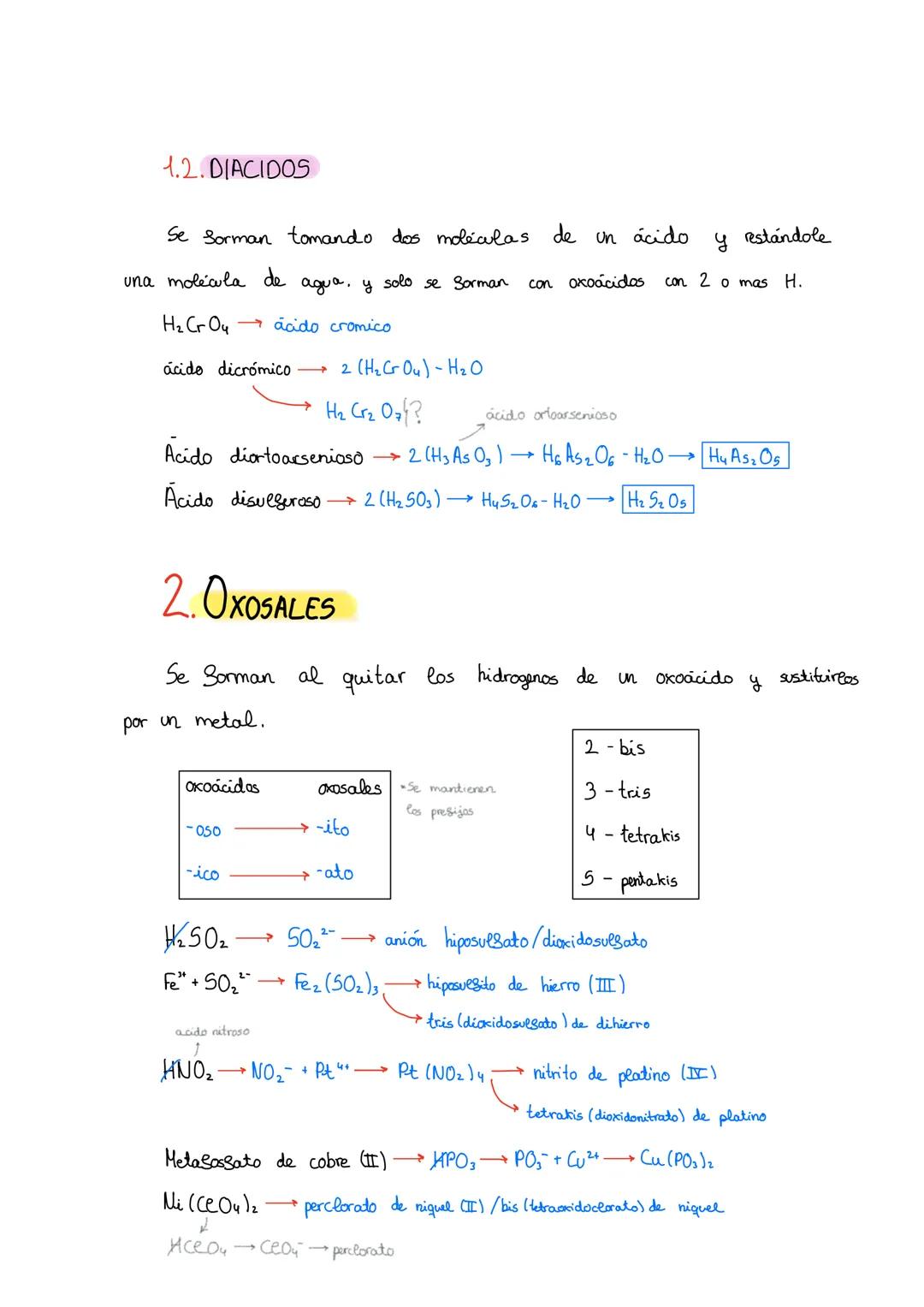 tema: 4 Formulación Ternarios
1. OXOÁCIDOS (HQ Xb Oc)
Valencia atomo central
1.
ácido
-ico
acido hipo
3.
acido
-050
acido
--oso
2.
ácido
-ic