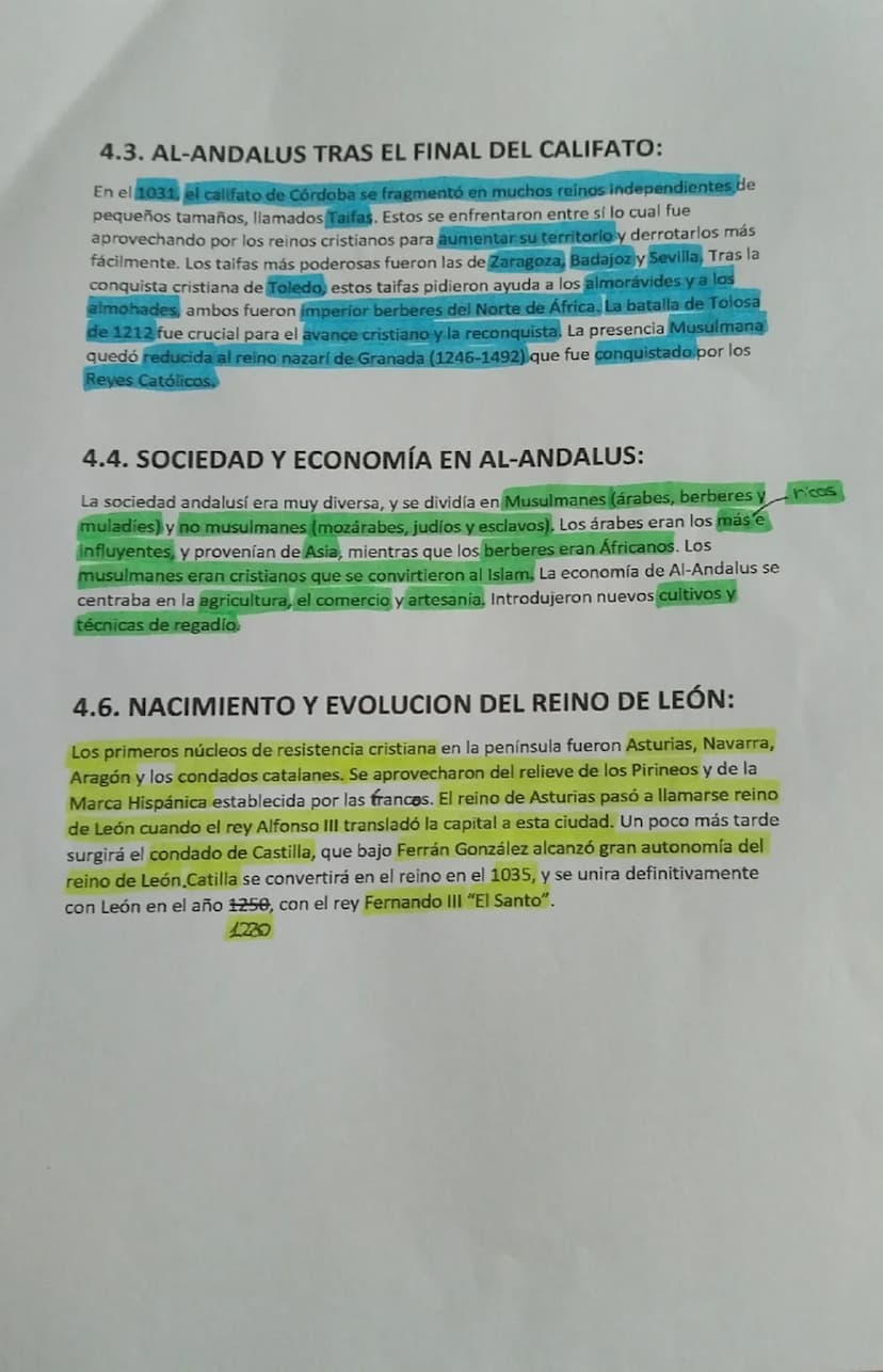 # TEMA 4: AL-ÁNDALUS Y LOS REINOS CRISTIANOS:
# EL DESAFIO DE LA CONVIVENCIA:
711: Llegada de los musulmanes por el estrecho de Gibraltar. E