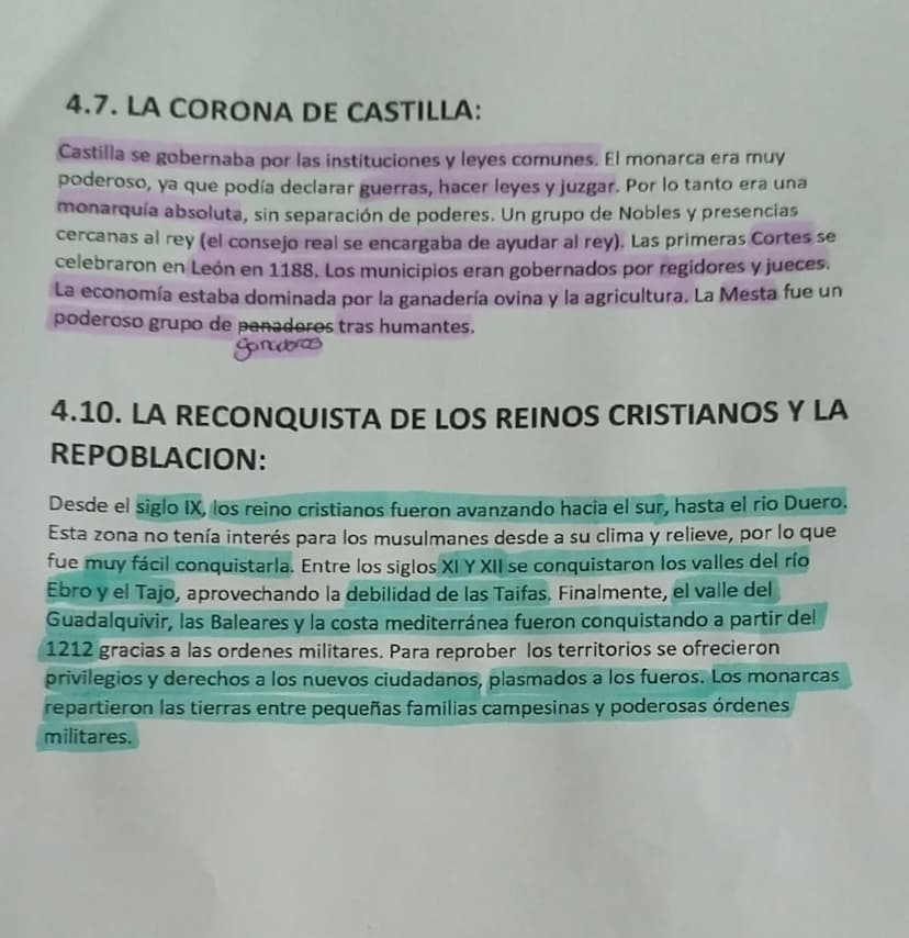 # TEMA 4: AL-ÁNDALUS Y LOS REINOS CRISTIANOS:
# EL DESAFIO DE LA CONVIVENCIA:
711: Llegada de los musulmanes por el estrecho de Gibraltar. E