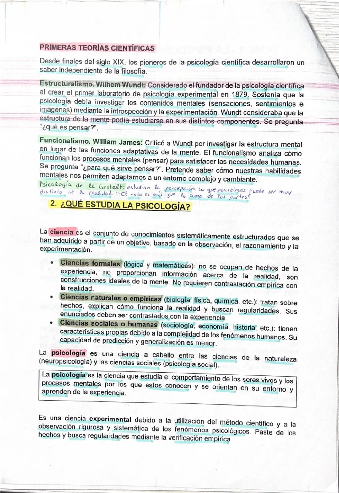 # TEMA 1-LA PSICOLOGÍA COMO CIENCIA

## 1. EVOLUCIÓN HISTÓRICA DE LA PSICOLOGÍA

ANTECEDENTES

Las raíces de la psicología se encuentran en 