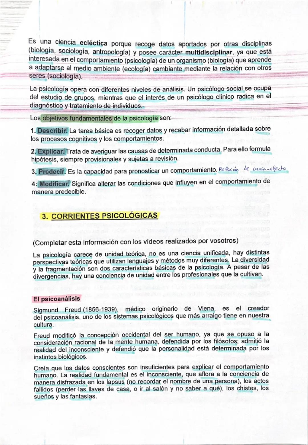 # TEMA 1-LA PSICOLOGÍA COMO CIENCIA

## 1. EVOLUCIÓN HISTÓRICA DE LA PSICOLOGÍA

ANTECEDENTES

Las raíces de la psicología se encuentran en 