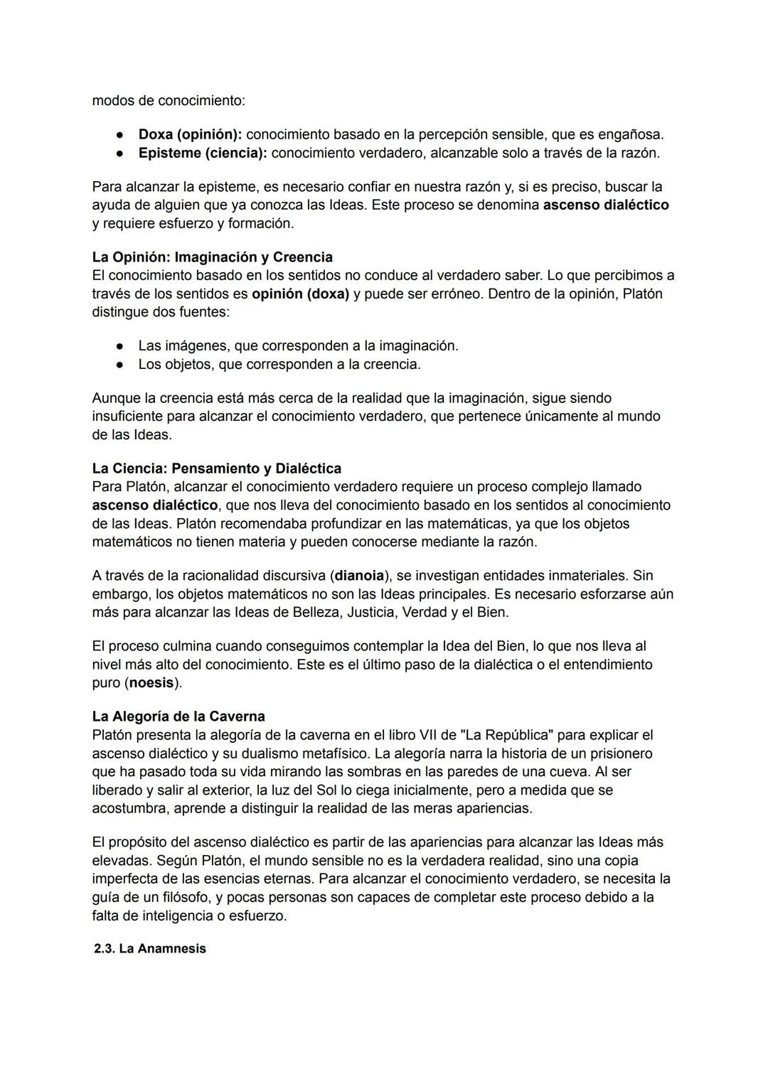PLATÓN
1. Teoría de las Ideas
1.1. La realidad: dualismo ontológico
Los peligros del relativismo
Platón, como su maestro Sócrates, estaba en