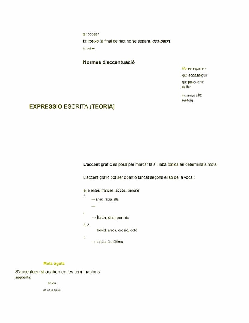 Ortografia: normes bàsiques
Tot seguit trobaràs informació que val la pena recordar per escriure cor- rectament i
per resoldre les activitat