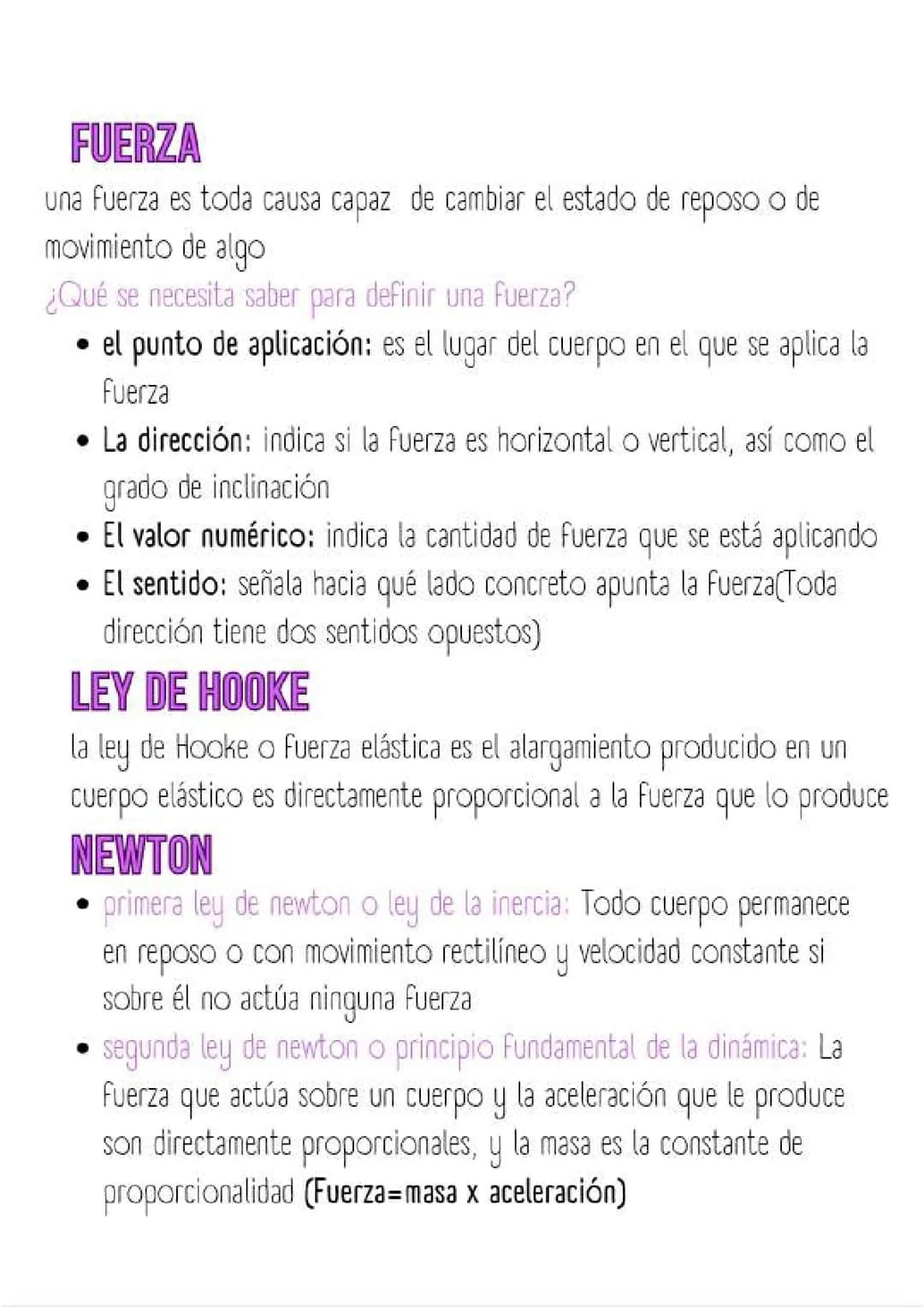 la fuerza y sus efectos 
